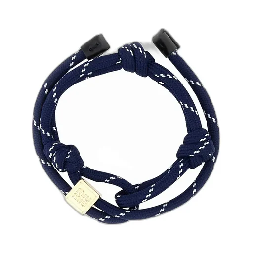 Miu Miu Logo-Charm Rope Bracelet