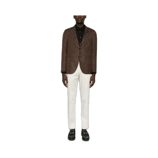 Notched-Lapels Single-Breasted Blazer