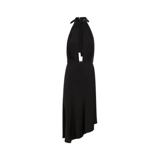 Elisabetta Franchi Sleeveless Asymmetric Midi Dress