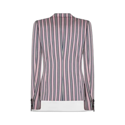 Logo-Patch Striped Blazer
