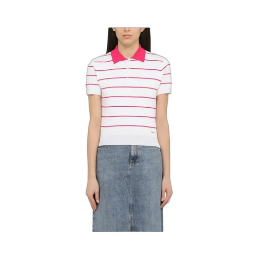 Dsquared2 Striped Knit Polo Shirt