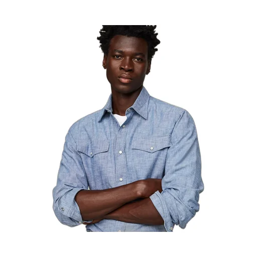 Lapel Denim Shirt