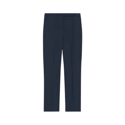 High-Waisted Slim Cropped Trousers