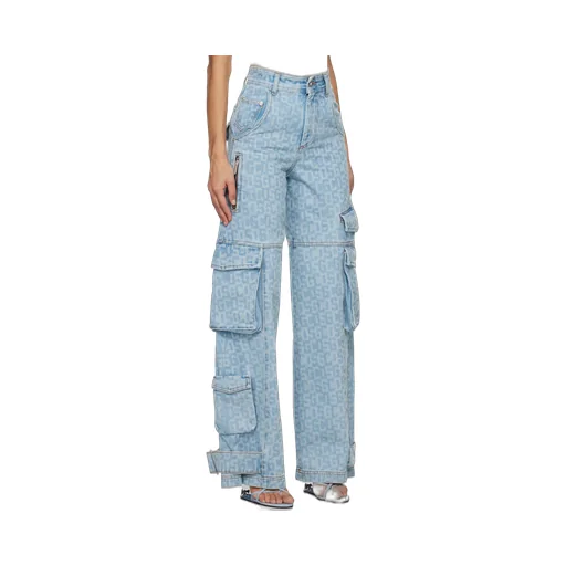 Logo-Print Cargo Jeans