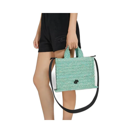 Patou Jp Wovened Small Top Handle Bag