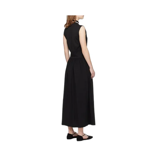 A Sleeveless Pleated Dress