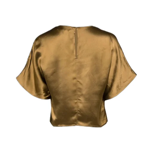 Cropped Satin T-Shirt