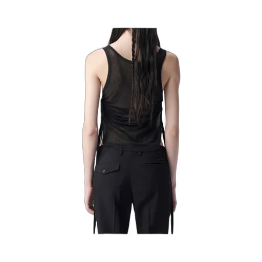 Ann Demeulemeester Mara Wrinkled Cropped Tank Top