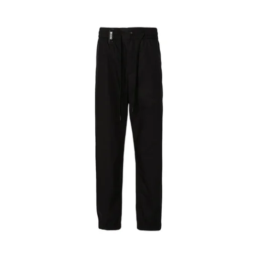 Versace Jeans Couture Logo-Strap Drawstring Tapered-Leg Trousers