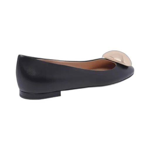 Gianvito Rossi Round Toe Slip-On Ballerina Shoes