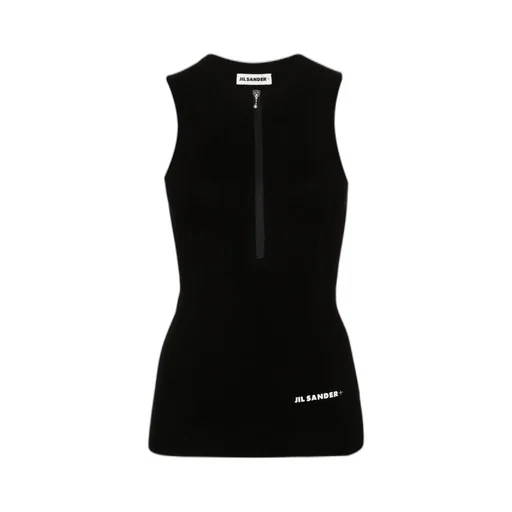 Fine-Ribbed Sleeveless Top