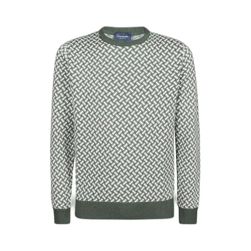 Round Neck Inlaid Knitted Sweater