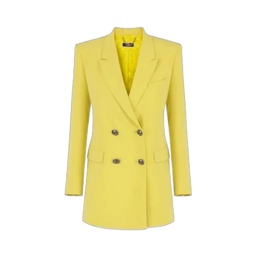 Elisabetta Franchi Crepe Double Breasted Jacket