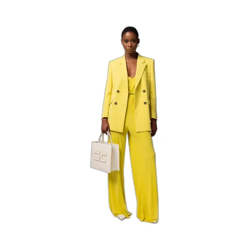 Elisabetta Franchi Crepe Double Breasted Jacket