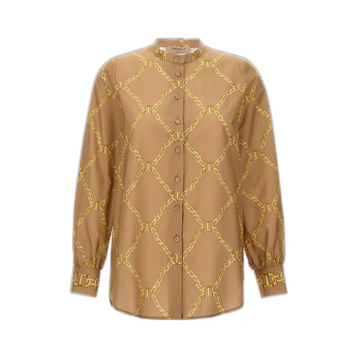 Twinset Chian Printed Poplin Shirt