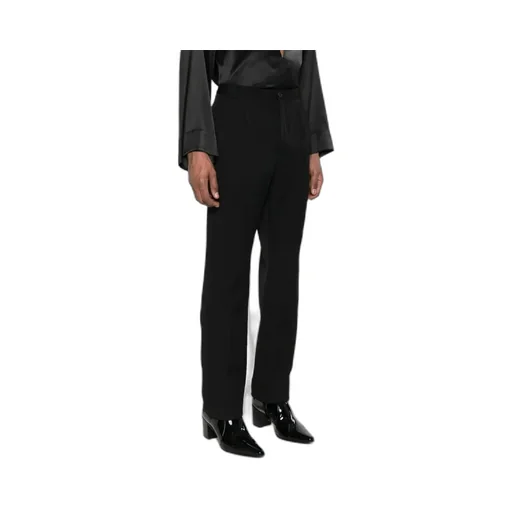 Saint Laurent Grain De Poudre Straight Leg Pants