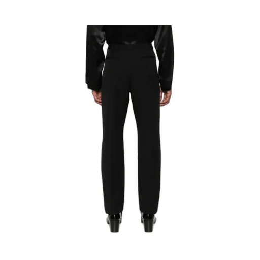 Saint Laurent Grain De Poudre Straight Leg Pants