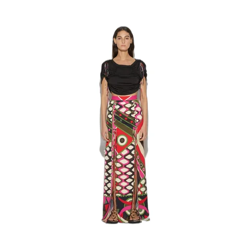 Vivara-Print Maxi Skirt