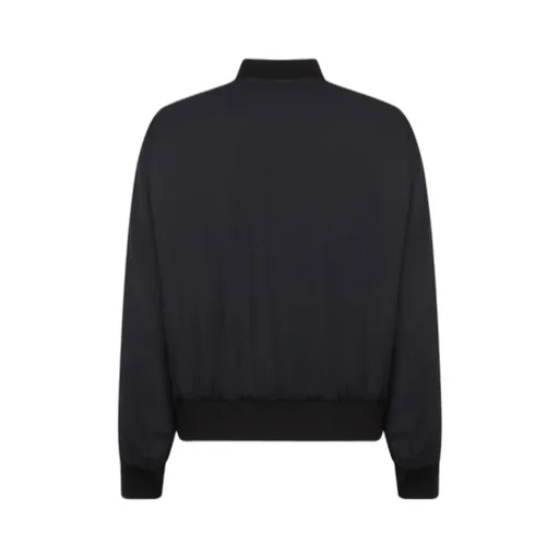 Giorgio Armani Logo Embroidered Zip-Up Jacket