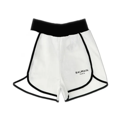 Balmain Kids Logo-Jacquard Elasticated Waistband Track Shorts