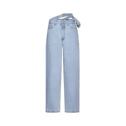 Y/Project Logo Patch Double Waist Jeans