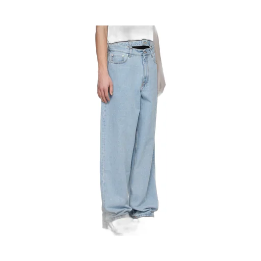 Y/Project Logo Patch Double Waist Jeans