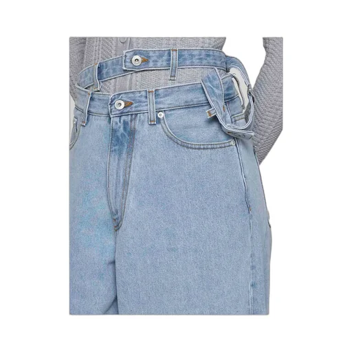 Y/Project Logo Patch Double Waist Jeans