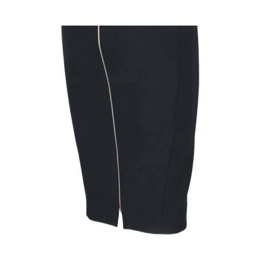 Zip-Up Crepe Midi Dress