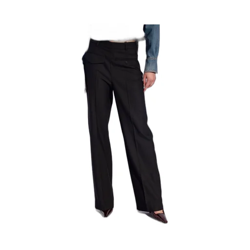 Victoria Beckham High Waist Twill Tapered Trousers
