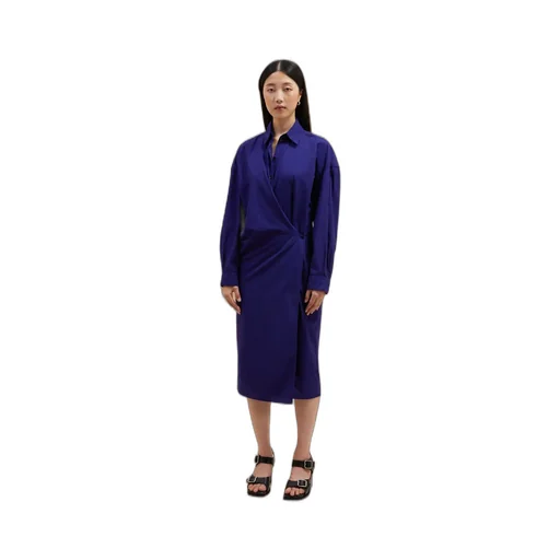 Lemaire Asymmetric Twisted Midi Shirt Dress