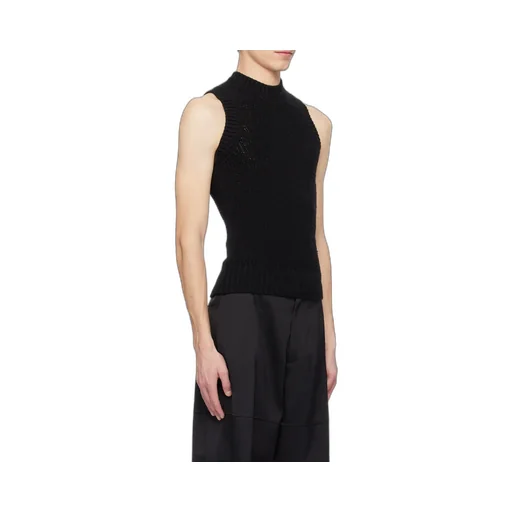 Elastic Knitted Round-Neck Vest