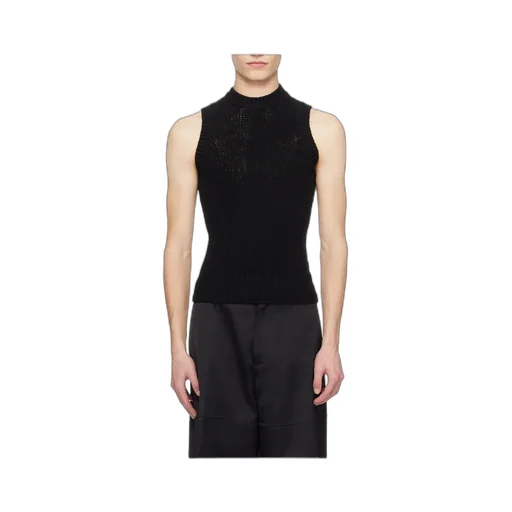 Elastic Knitted Round-Neck Vest