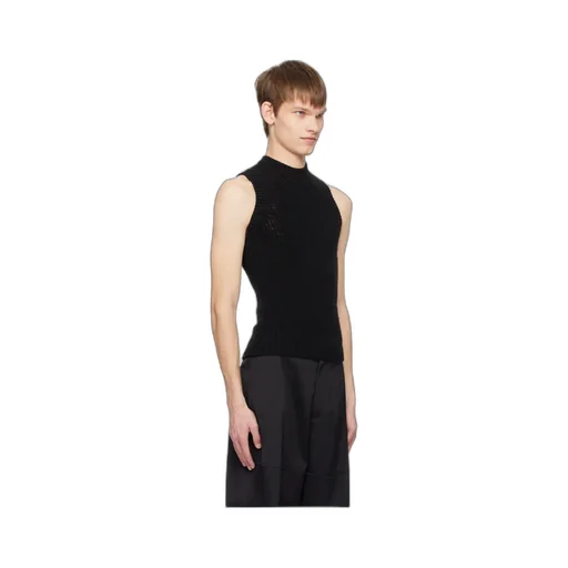 Elastic Knitted Round-Neck Vest