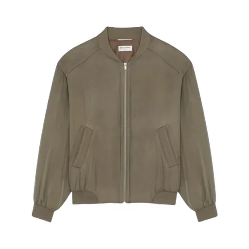 Saint Laurent Zp-Up Teddy Jacket