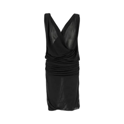 Plunge Ruched Midi Dress