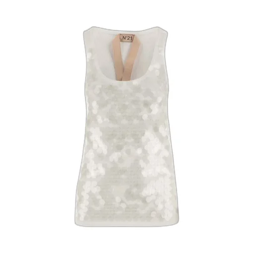Round-Necked Sequined Vest