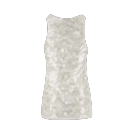 Round-Necked Sequined Vest