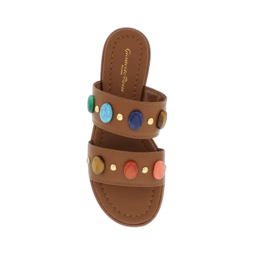 Gianvito Rossi Embellished Strap Flat Sandals