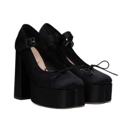 Heart Toe Platform Pumps