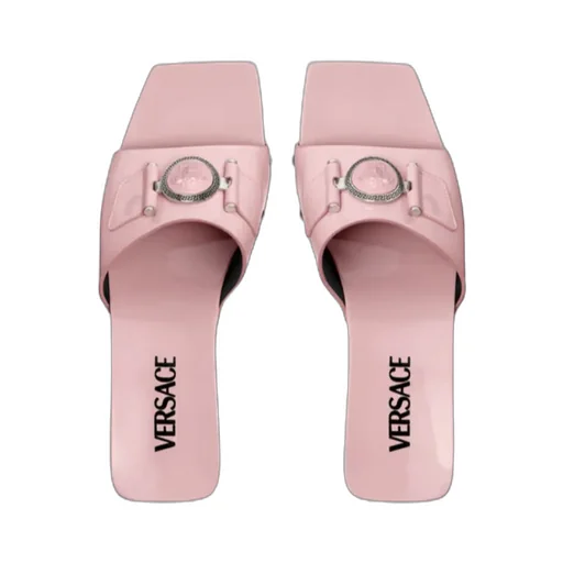 Medusa Head Leather Mules