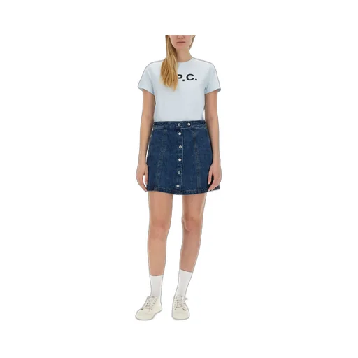 A.P.C. Logo Printed Crewneck T-Shirt