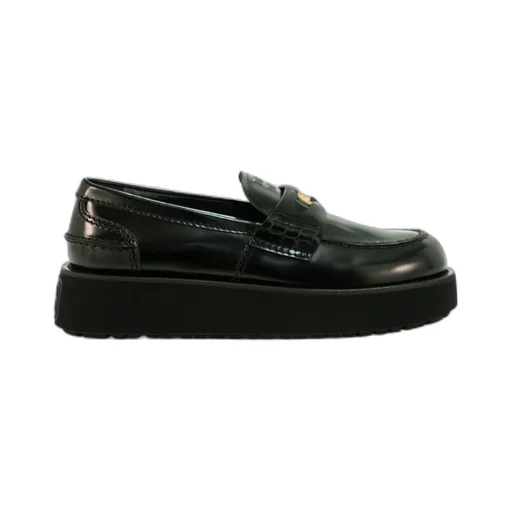 Logo-Embossed Leather Loafers