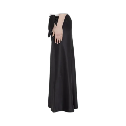 Saint Laurent Low-Waist Cut-Out Long Skirt