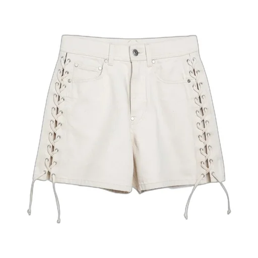 Knitted Lace-Up Shorts