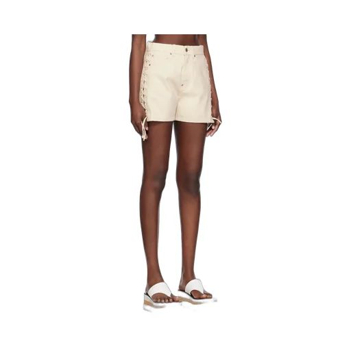 Knitted Lace-Up Shorts