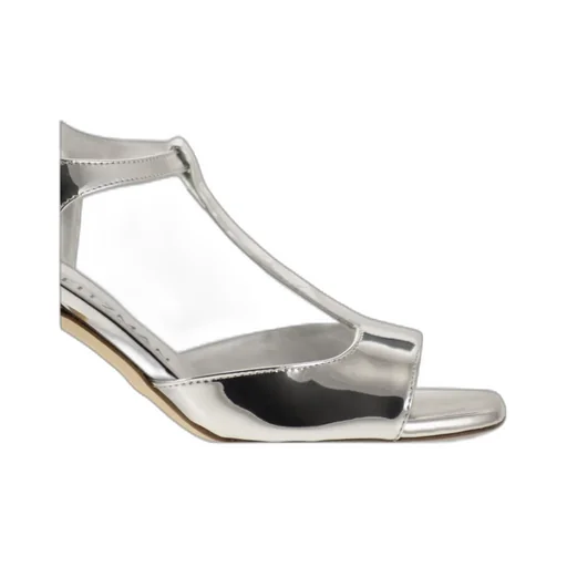 Stuart Weitzman Flareblock Mirrored Effect Sandals