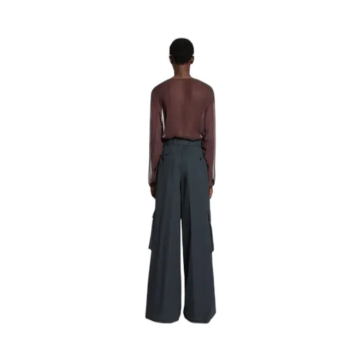 Wide-Belt Casual Pants