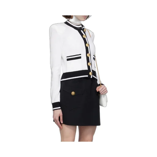 Long-Sleeved Knitted Cardigan