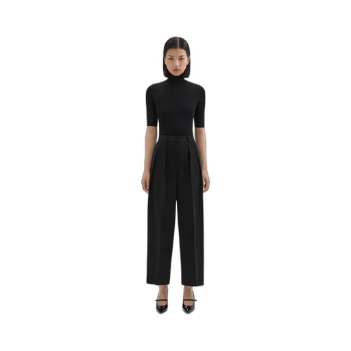 High Waist And Wide Legs Casual Trousers