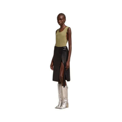 Buckle-Wrapped Skirt